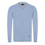 Across V-Neck Pullover // Light Blue (S)