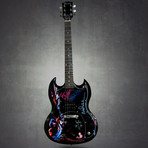Pink Floyd // The Wall Black Band Autographed Guitar
