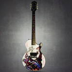 Pink Floyd // The Wall White Band Autographed Guitar