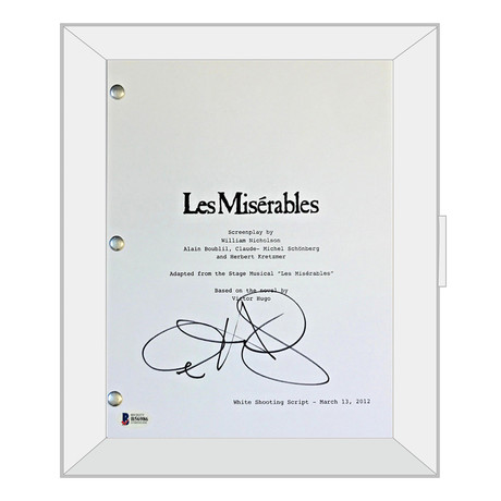 Signed + Framed Script // Les Miserables