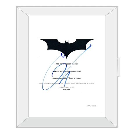 Signed + Framed Script // The Dark Knight Rises