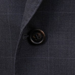 Nolan Windowpane Wool 3/2 Button Suit // Gray (Euro: 54)