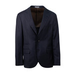 Zane Micro-Check Wool 3/2 Button Suit // Blue (Euro: 50)