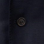 Zane Micro-Check Wool 3/2 Button Suit // Blue (Euro: 44)