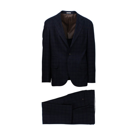Richard Plaid Cashmere 3/2 Button Suit // Blue (Euro: 46)