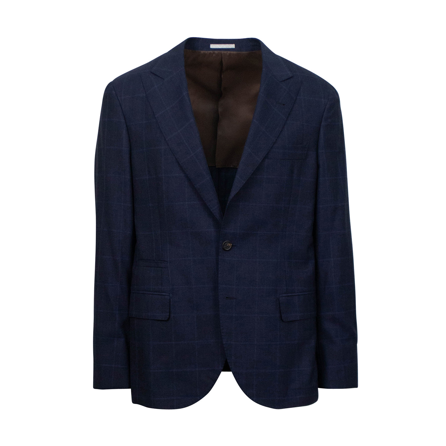 Armando Windowpane Wool Blend 3/2 Button Suit // Blue (Euro: 46 ...