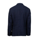Armando Windowpane Wool Blend 3/2 Button Suit // Blue (Euro: 46)