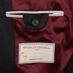 Cordell Windowpane Wool 3/2 Button Suit // Brown (Euro: 46)