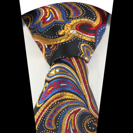 Celino // Silk Neck Tie // Multi Color Paisley