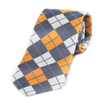Celino // Silk Neck Tie // Blue Orange + White