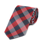Neck Tie // Red + Gray Plaid