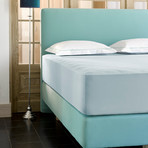 Case Jersey Fitted Sheet // Ice Blue + Sky Blue (Full/Corner height 12")