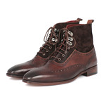 Ankle High Wingtip Boot // Brown (Euro: 41)
