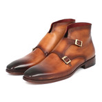 Double Monkstrap Ankle High Boot // Brown (Euro: 37)