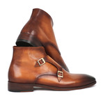 Double Monkstrap Ankle High Boot // Brown (Euro: 43)
