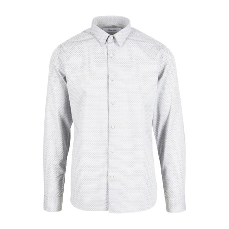 Jean Dress Shirt // Patterned White (S)