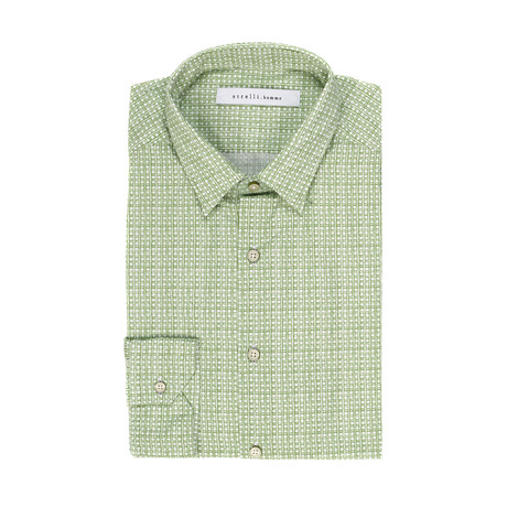 Arad Dress Shirt // Green Gingham (S)