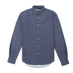 Gaufre Dress Shirt // Navy Geometric (L)