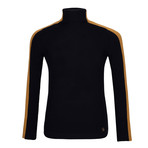 Holden Jersey Sweater // Navy + Tan (L)