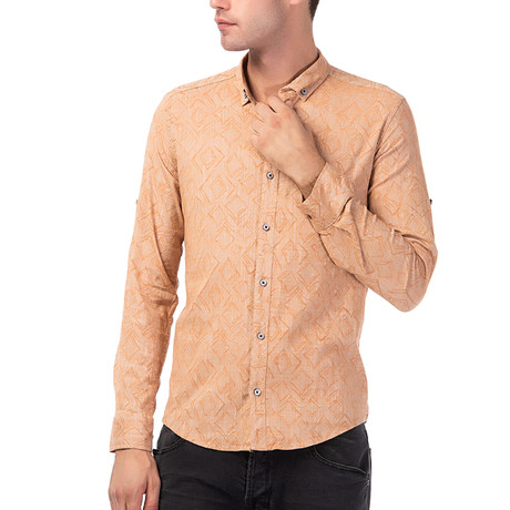 Long Sleeve Button-Up // Camel (S)