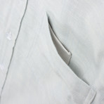 Crosshatch Mist Shirt // Mint Gray (S)