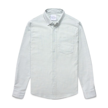 Crosshatch Mist Shirt // Mint Gray (S)
