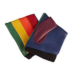 The Rainbow Fingerless Leather Gloves // Multi (S)