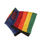 The Rainbow Fingerless Leather Gloves // Multi (S)