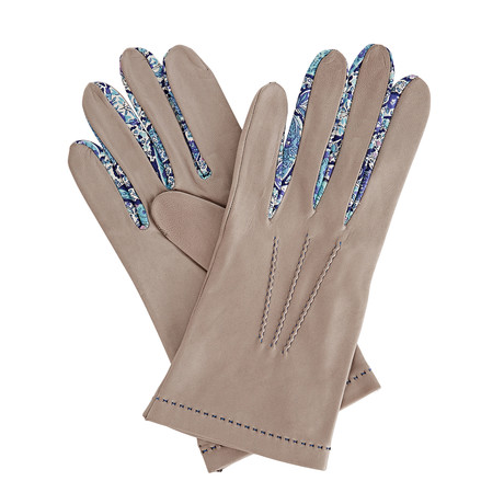 Philomena Leather Gloves // Grey (M)