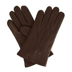 Walter Fur Lined Leather Gloves // Brown (M)