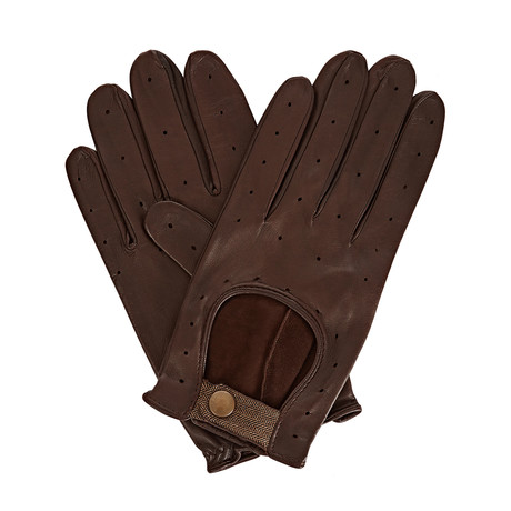 Bernard Leather Driving Gloves // Brown (S)