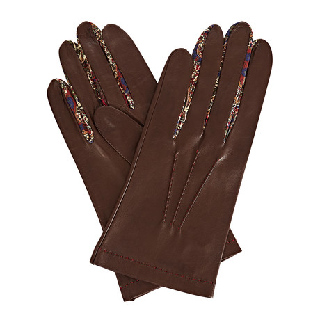 Philomena Leather Gloves // Brown (S)