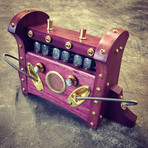 Nixie Clock MKI // Purpleheart + Gold