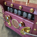 Nixie Clock MKI // Purpleheart + Gold