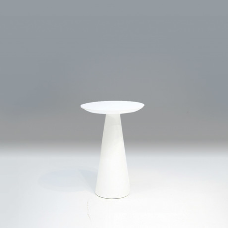 Tower // 20" Medium End Table // High Gloss White