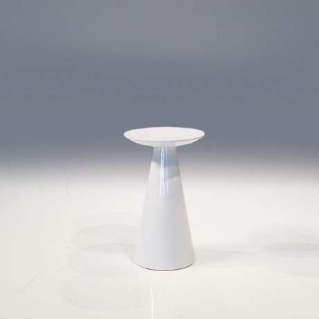 Tower // 16" Small End Table // High Gloss White