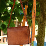 Simple Messenger Bag // Brown