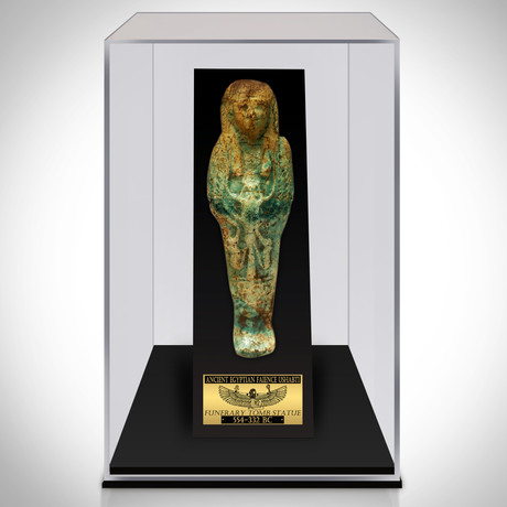 Ancient Egyptian Authentic Glazed Scarab Chest Ushabti Tomb Statue // Museum Display (Statue Only)