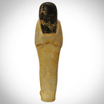 Ancient Egyptian Authentic XL Red Face Carved Ushabti Tomb Statue // Museum Display