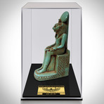 Ancient Egyptian Authentic Painted Maahes Throne Ushabti Tomb Statue // Museum Display