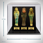 Ancient Egyptian Authentic Trio Ushabti Tomb Statues // Museum Display (3 Statues Only)