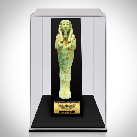 Ancient Egyptian Authentic XL Blue Ushabti Tomb Statue // Museum Display