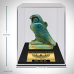 Ancient Egyptian Authentic God Horus Faience Tomb Statue // Museum Display
