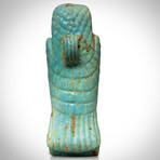 Ancient Egyptian Authentic God Horus Faience Tomb Statue // Museum Display