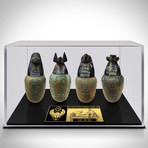 Ancient Egyptian Authentic Large Canopic Tomb Jars // Set Of 4 // Museum Display