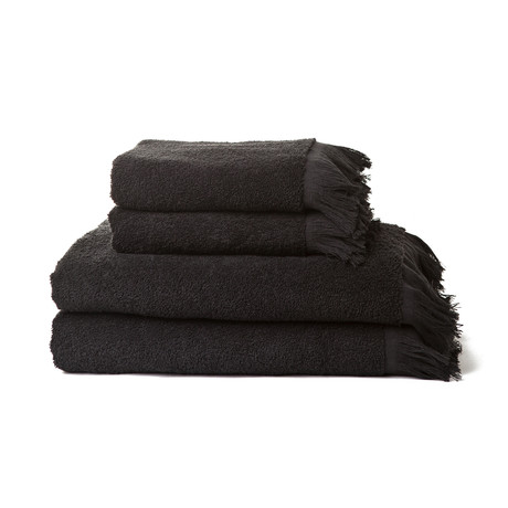 Face + Bath Towels // Set of 4 // Black