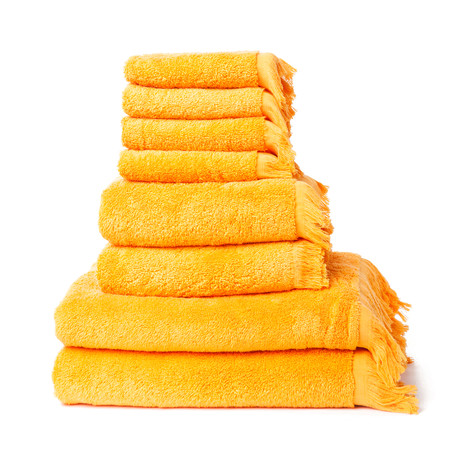 Guest + Face + Bath Towels // Set of 8 // Orange