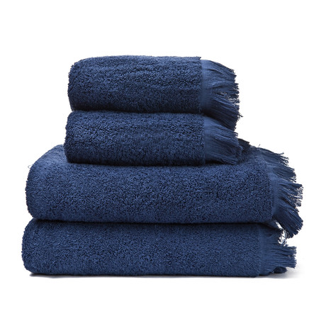 Towels // Navy // Set of Face + Bath Towels