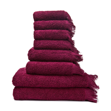 Towels // Red // Set of Guest + Face + Bath Towels