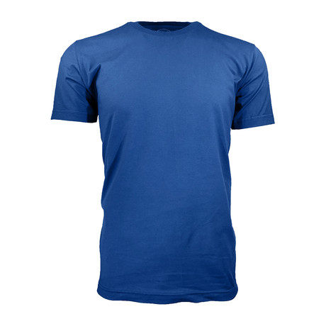 Organic Cotton Semi-Fitted Crew Neck T-Shirt // Royal Blue (S)
